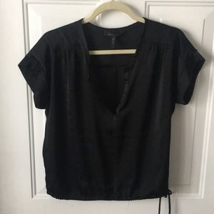 BCBG black cuff sleeve blouse XS